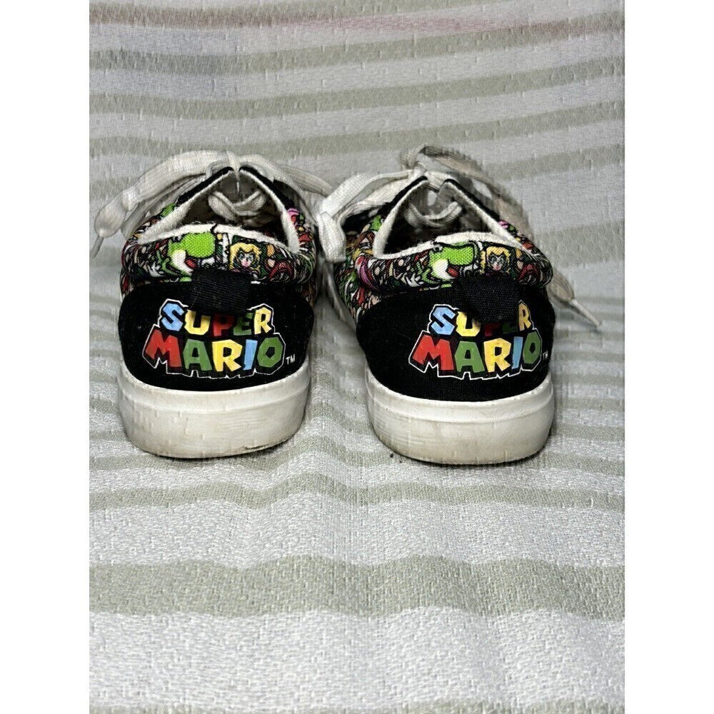 Super Mario Bros Sneakers Shoes Size 5 Nintendo Ground Up Kids Yoshi Luigi Peach - Picture 2 of 12